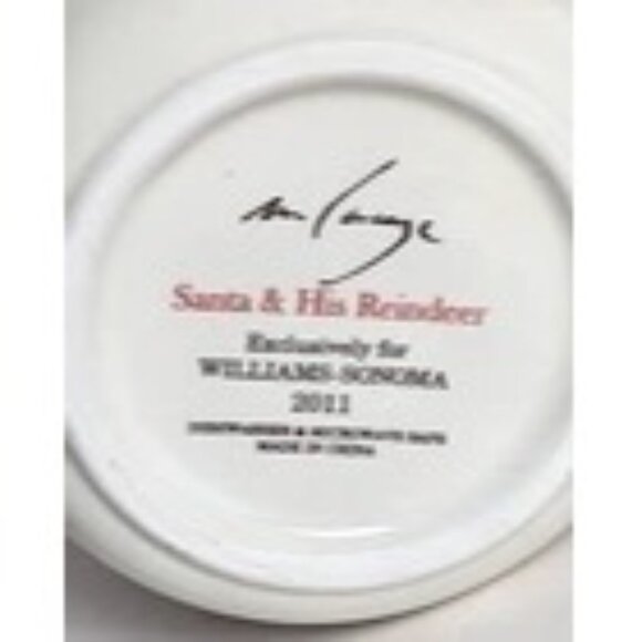 Williams Sonoma Santa Reindeer Christmas Mugs Set of 4 Holiday Coffee Cups- New - Picture 10 of 10